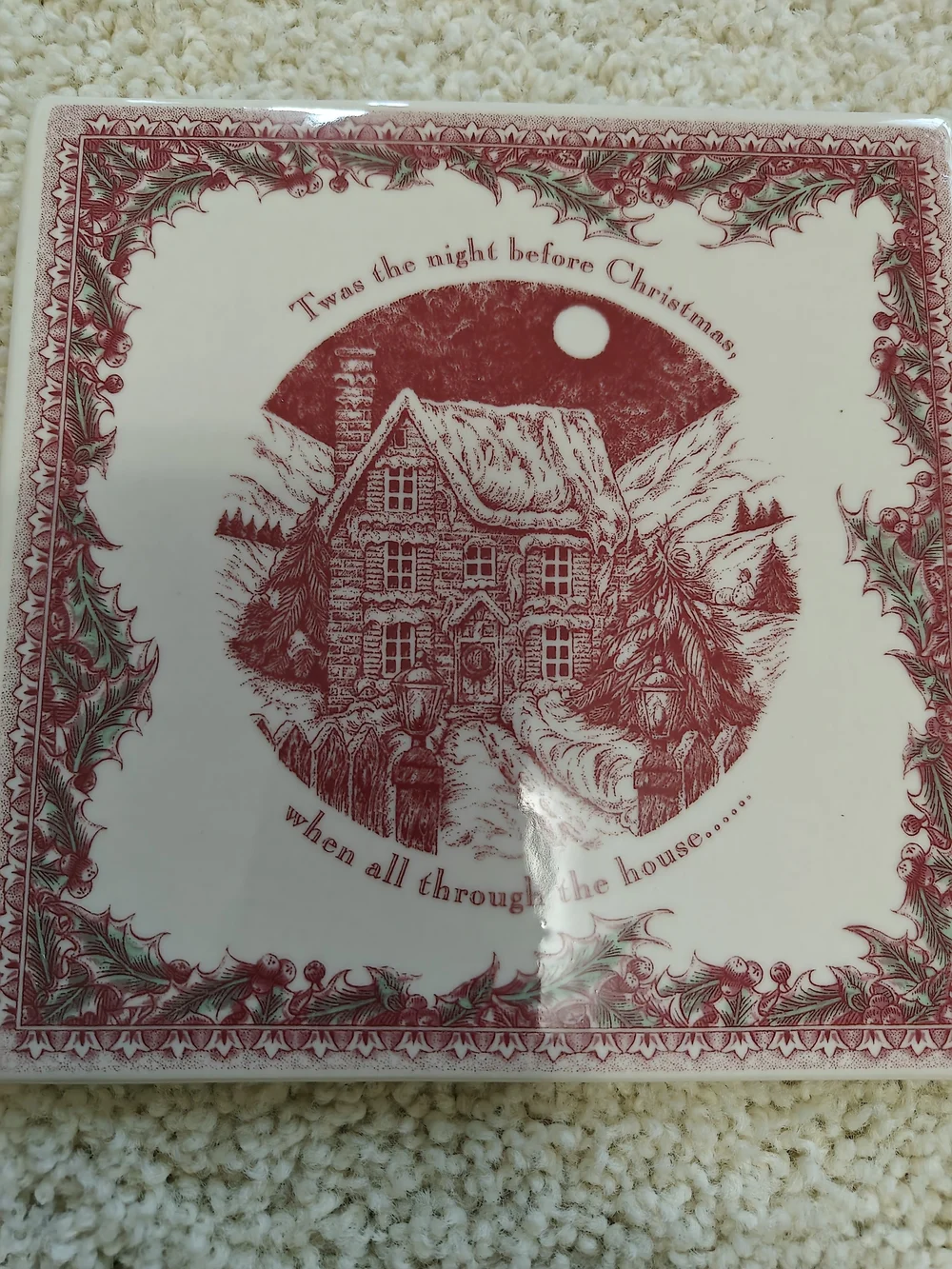 Johnson Brothers Red and Green Holiday Trivet